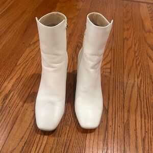 Elegant White Ankle Boots